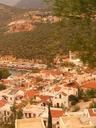 View over one of the many white-walled, red-roofed towns we passed as we followed Turkeys Mediterranean coast east towards Antalya.