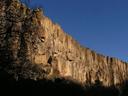 The wall of the Ihlara Gorge above us as we followed the river in the bottom of the gorge.