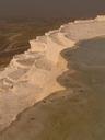 An almost sheer drop.