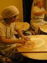 Making gozleme at the restaurant.