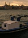 Fishing boat docked on the north side of the Golden Horn.