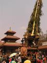 We arrived in Kathmandu in time for a festival during which this giant tree-like shrine is pulled around the city.