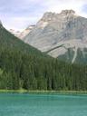 Rocky Mountains and alpine lake.