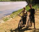 Taking a bike ride along the Red River.